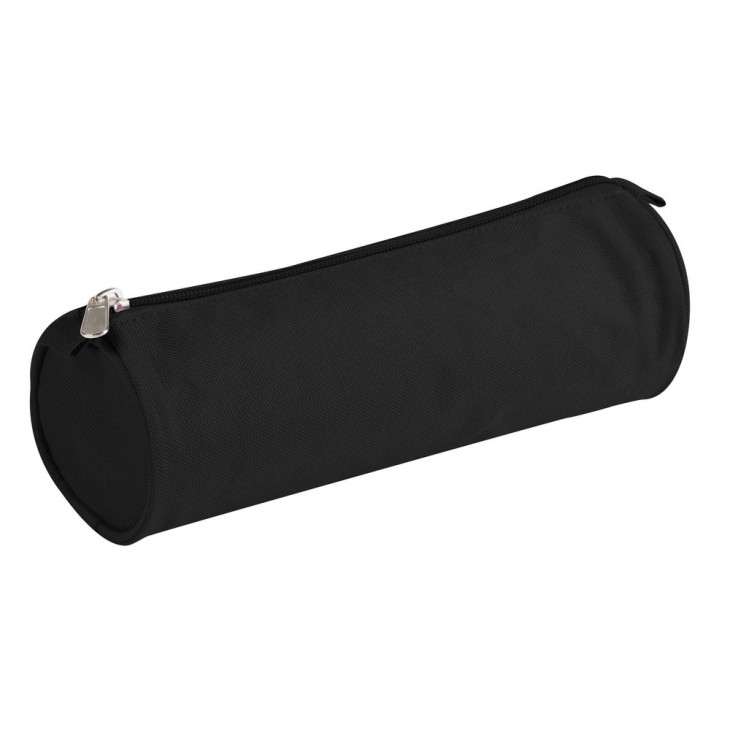 Pencil Case Round Class Fancy Black Oxford Helix Ref 0086